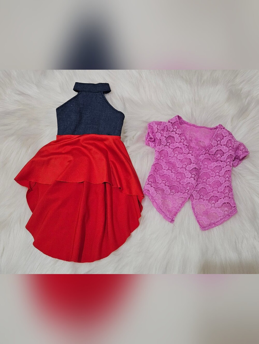Doll Clothes Dress & Cardigan